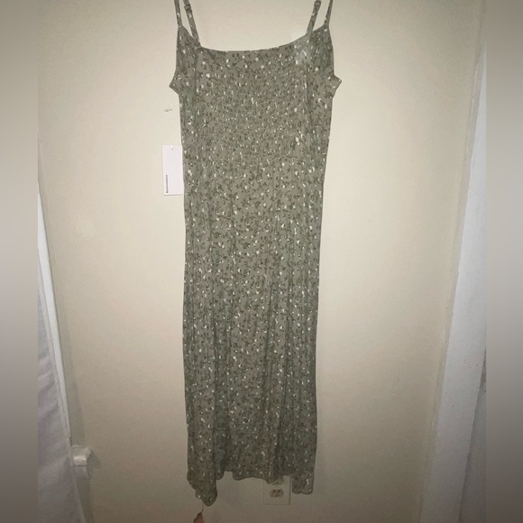 Reformation Afternoon Midi Dress in Juniper Green Floral 12 NWT - Picture 8 of 9